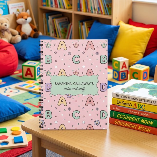 Pink Alphabet Back to School Pattern  Notebook (Creator Uploaded)