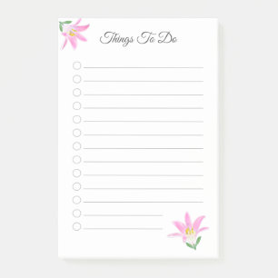 Pink Amaryllis Flower Things To Do Post-it Notes