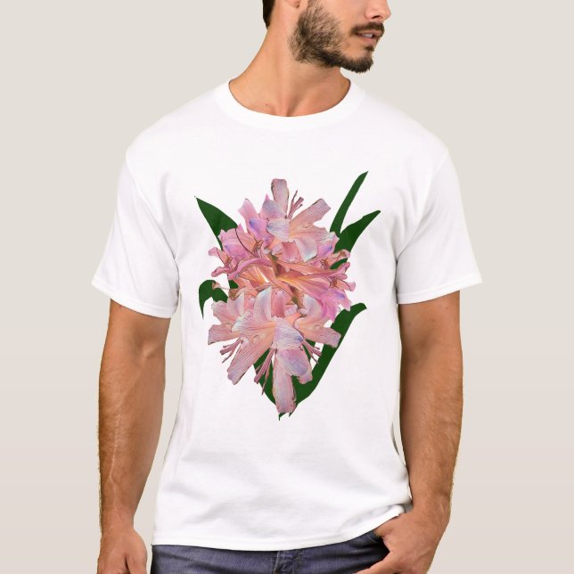 Pink Amaryllis Flowers T-shirt (Front)