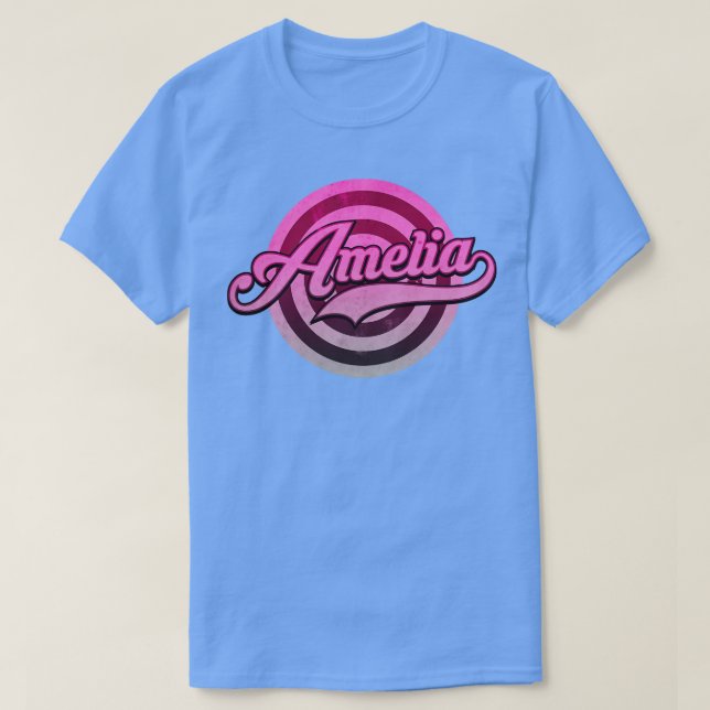 Pink Amelia Name T-Shirt (Design Front)