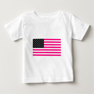 pink american flag baby T-Shirt