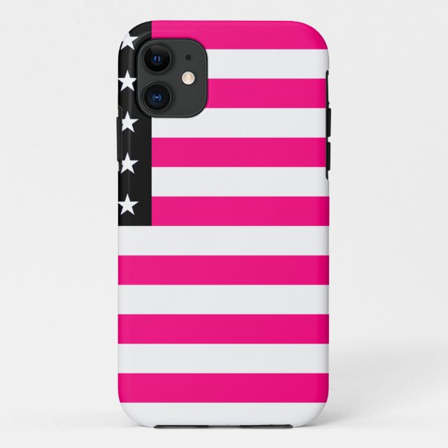 pink american flag Case-Mate iPhone case (Back)
