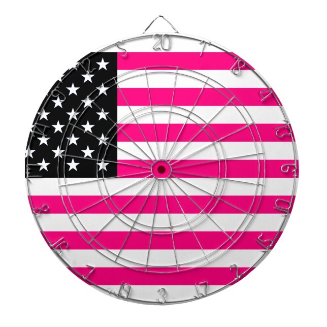 pink american flag dartboard (Front)