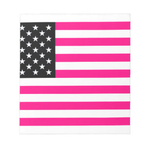 pink american flag notepad