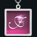 Pink Amethyst Gem  Monogram Silver Plated Necklace<br><div class="desc">Elegant and unique design  with gemstone. Very accurated nurbs modelling and rendering in 3D Studio Max by Bulgan Lumini .Part from series Hyper Talismans.</div>