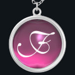 Pink Amethyst Gem  Monogram Silver Plated Necklace<br><div class="desc">Elegant and unique design  with gemstone. Very accurated nurbs modelling and rendering in 3D Studio Max by Bulgan Lumini .Part from series Hyper Talismans.</div>