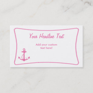 Pink Anchor Business Card