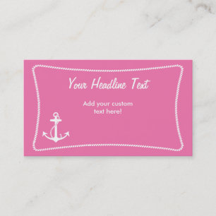Pink Anchor Business Card