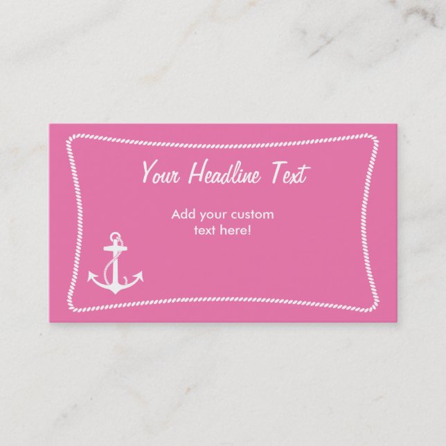 Pink Anchor Business Card (Front)