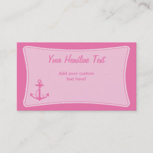 Pink Anchor Business Card