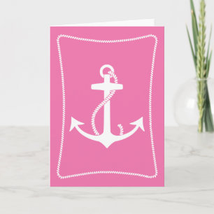 Pink Anchor Card