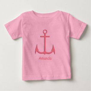 Pink Anchor Custom Baby T-shirt