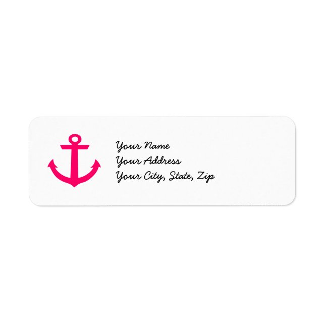 Pink Anchor Label (Front)