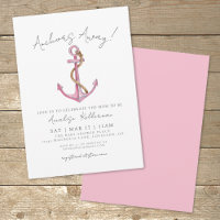 Pink Anchor Nautical Baby Shower