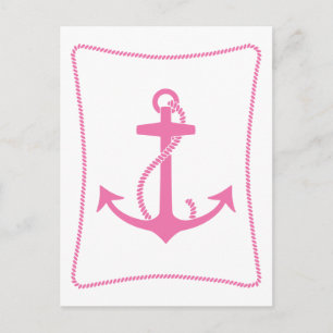 Pink Anchor Postcard