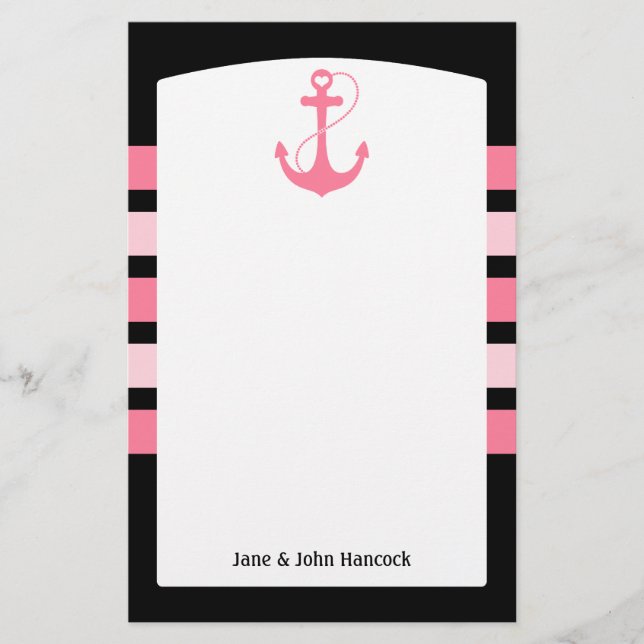 Pink Anchor Stationery (Front)