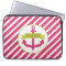 Pink Anchor & Stripes Electronics Bag
