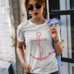Pink Anchor T-Shirt<br><div class="desc">Nautical design.</div>