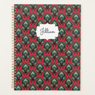 Pink and Aqua Fancy Pattern Boho Name Planner