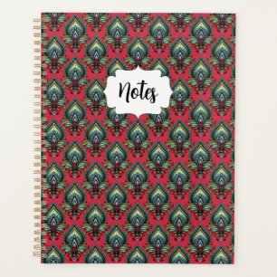 Pink and Aqua Fancy Pattern Boho Planner