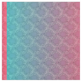 Pink and Aqua Pattern Fabric