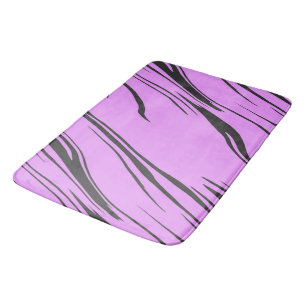 Pink and Black abstract Bath Mat