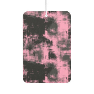 pink and black abstract car air freshener
