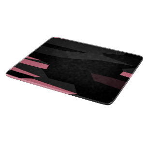 pink and black abstract cutting board