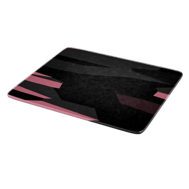 pink and black abstract  cutting board (Corner)