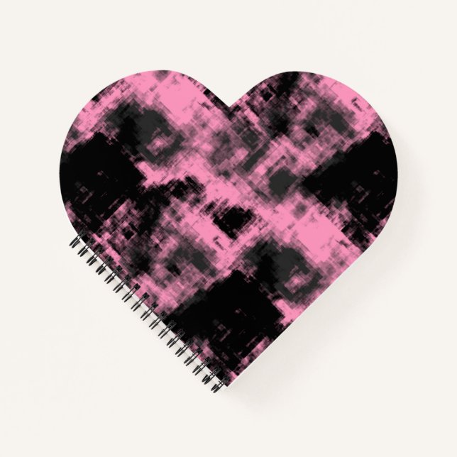 pink and black abstract notebook (Front)