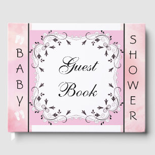 Pink and Black Baby Shower Guestbook
