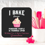 Pink and Black Baking Spirits Bright Christmas Square Sticker<br><div class="desc">Pink and Black Baking Spirits Bright Christmas Square Sticker 
A whimsical and festive Christmas holiday baking sticker. This sticker is perfect for adding that extra touch of festivity to your gifts of homemade goodies and treats. This sticker is designed to make your holiday moments truly unforgettable.</div>