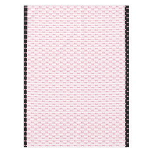 Pink and Black Bows Cloth Tablecloth