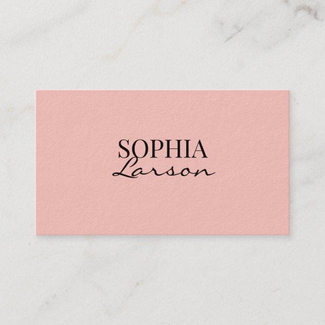 Pink And Black Business Card (Front)