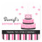 Pink and Black Cake Birthday Party