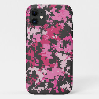 Pink and Black Camo iPhone Case