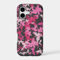 Pink and Black Camo iPhone Case