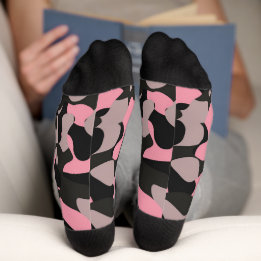 Pink and Black Camo Socks