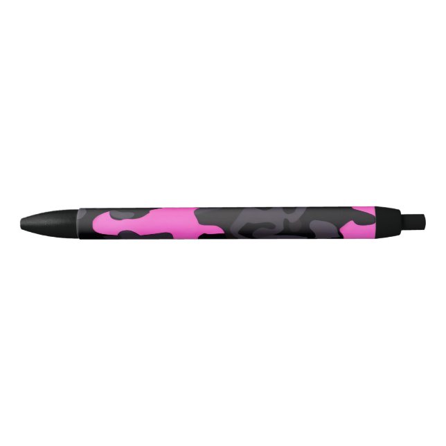 Pink and Black Camouflage Ink Pen (Front)