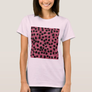 Pink and Black Cheetah Print Pattern. T-Shirt