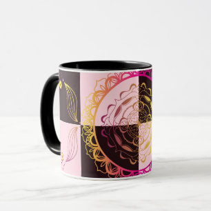 Pink and Black Chequerboard, Mystic Graphic Art Mug