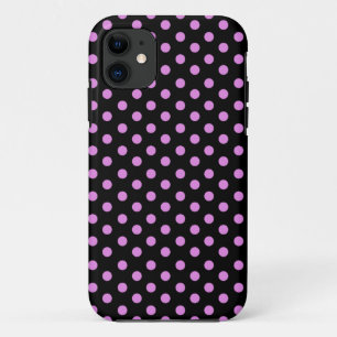 Pink and Black Colour Polka Dots Case-Mate iPhone Case