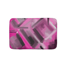 Pink and Black Contemporary Art Abstract Painting