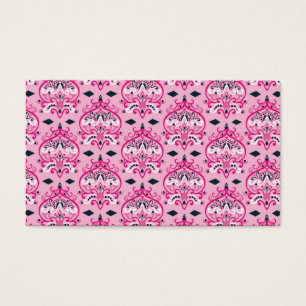 Pink and Black Damask