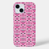 Pink and Black Damask