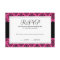 Pink and Black Damask Response Card