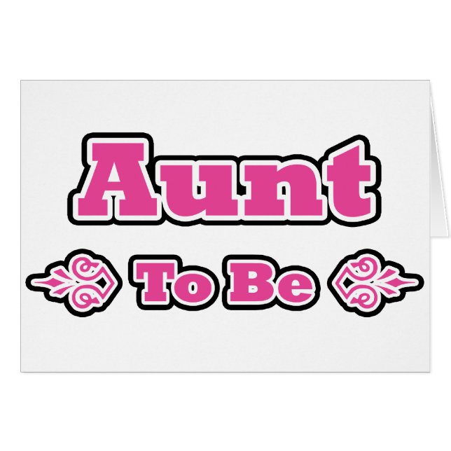 Pink and Black Design for Aunts (Front Horizontal)