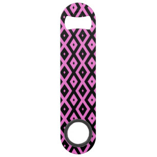 Pink and black diamond pattern
