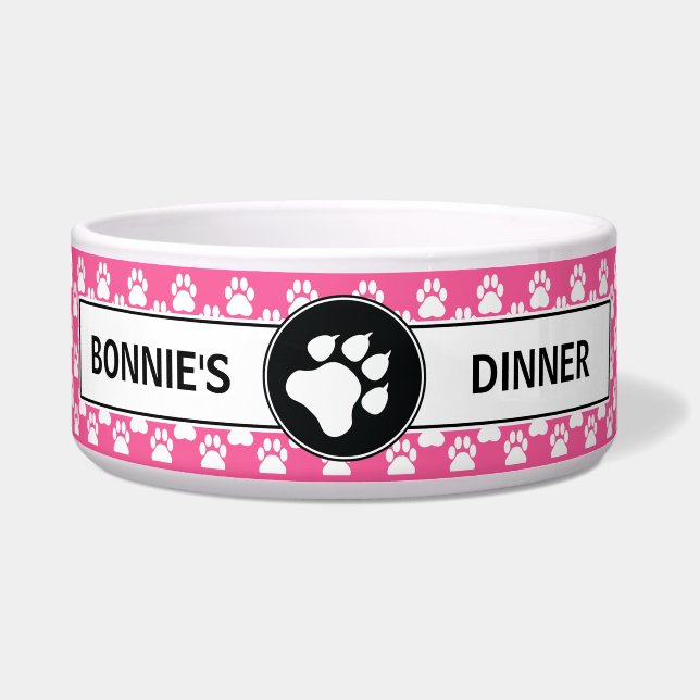 Pink And Black Dog Paws With Custom Text (Front)
