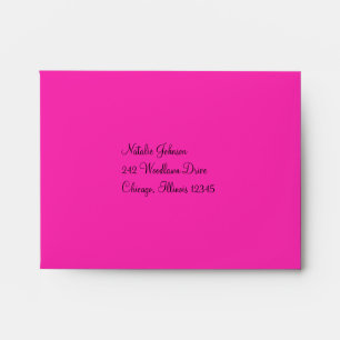 Pink and Black Envelope for RSVP Card